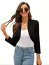 Kurzcardigan mit Seitenfalten & Cuffs | Eleganter Kurzmantel